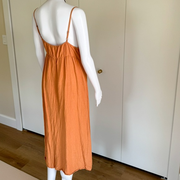 Roxy Elegant Orange/Cognac Sleeveless Dress - Picture 4 of 6